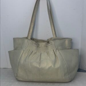 LORELEI PEARLESCENT MINT GREEN Leather Tote Bag